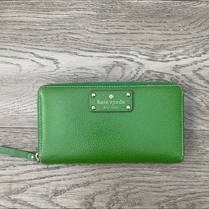 Kate Spade leather wallet green